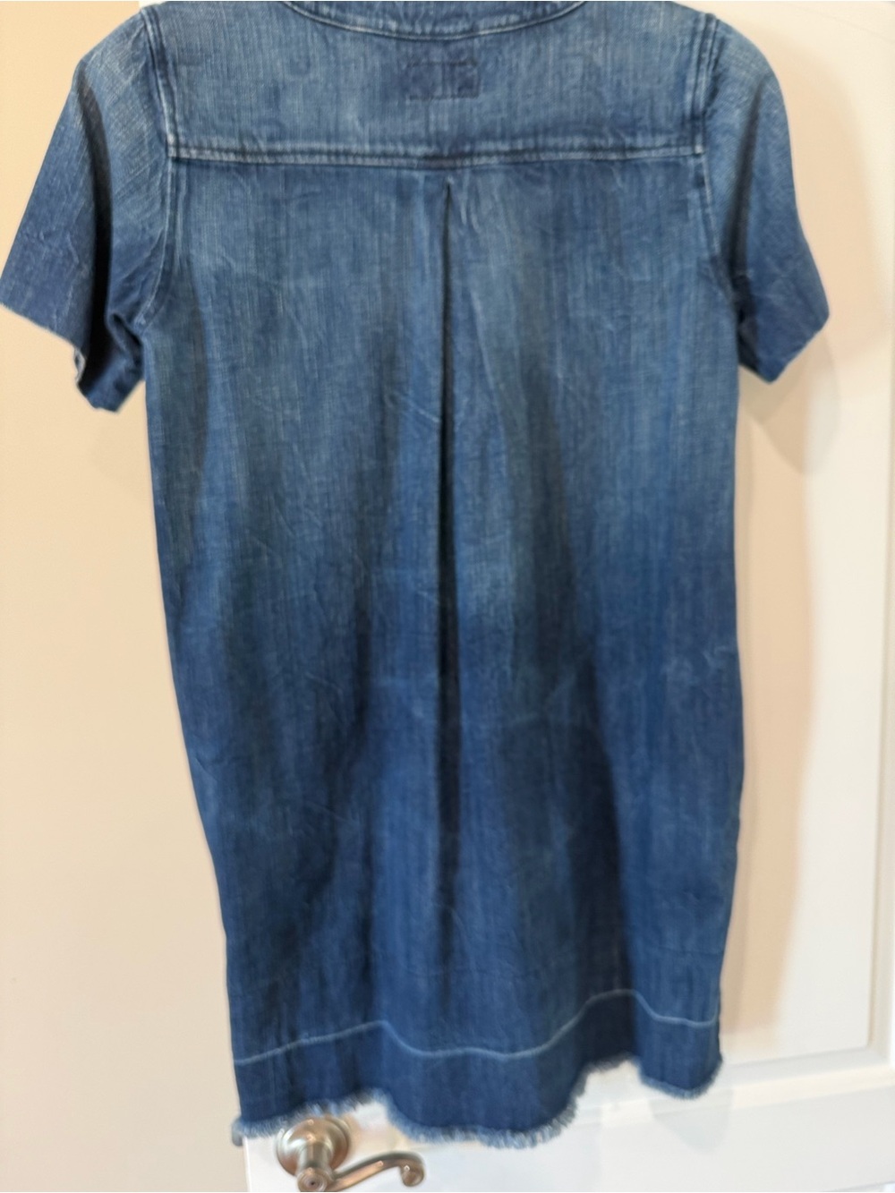 Current/Elliott Indigo Denim Lace-Up V-Neck Cover-Up - Picture 5 of 6